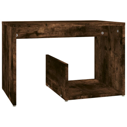 Tavolino Rovere Fumo 59x36x38 cm in Legno Multistrato