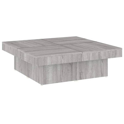 Tavolino da Salotto Grigio Sonoma 90x90x28 cm Legno Multistrato - homemem39