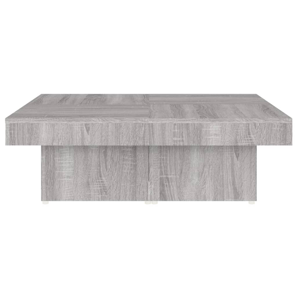 Tavolino da Salotto Grigio Sonoma 90x90x28 cm Legno Multistrato - homemem39