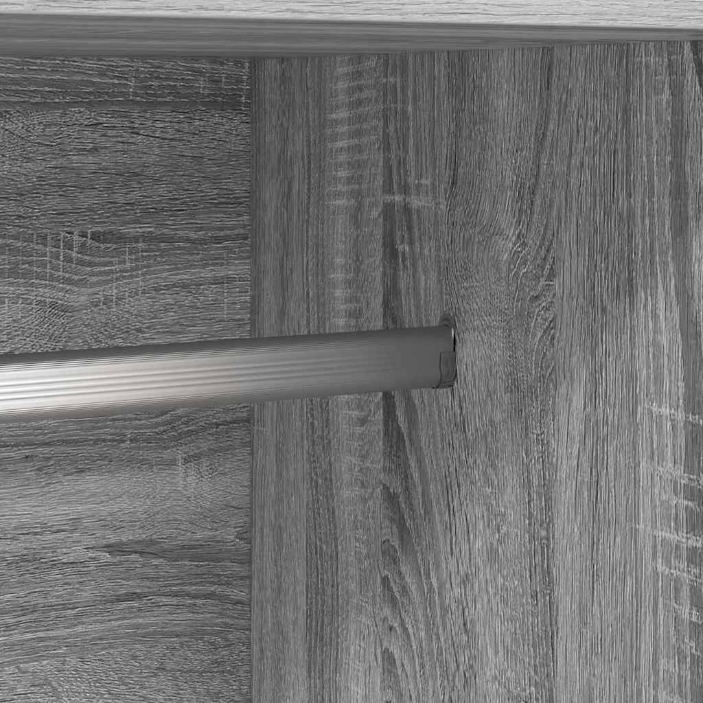 Armadio Grigio Sonoma 82,5x51,5x180 cm in Legno Multistrato