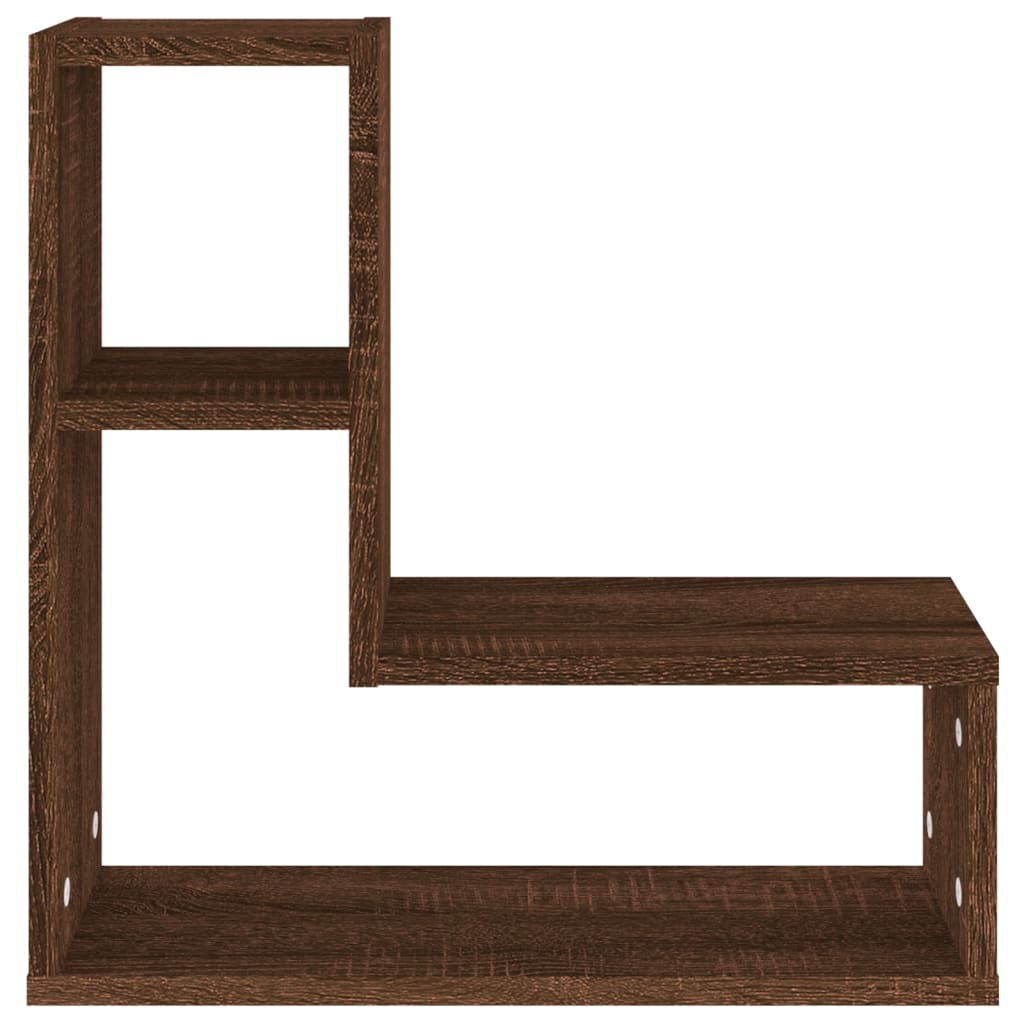 Mensole Parete 2pz Rovere Marrone 50x15x50 cm Legno Multistrato | homemem39
