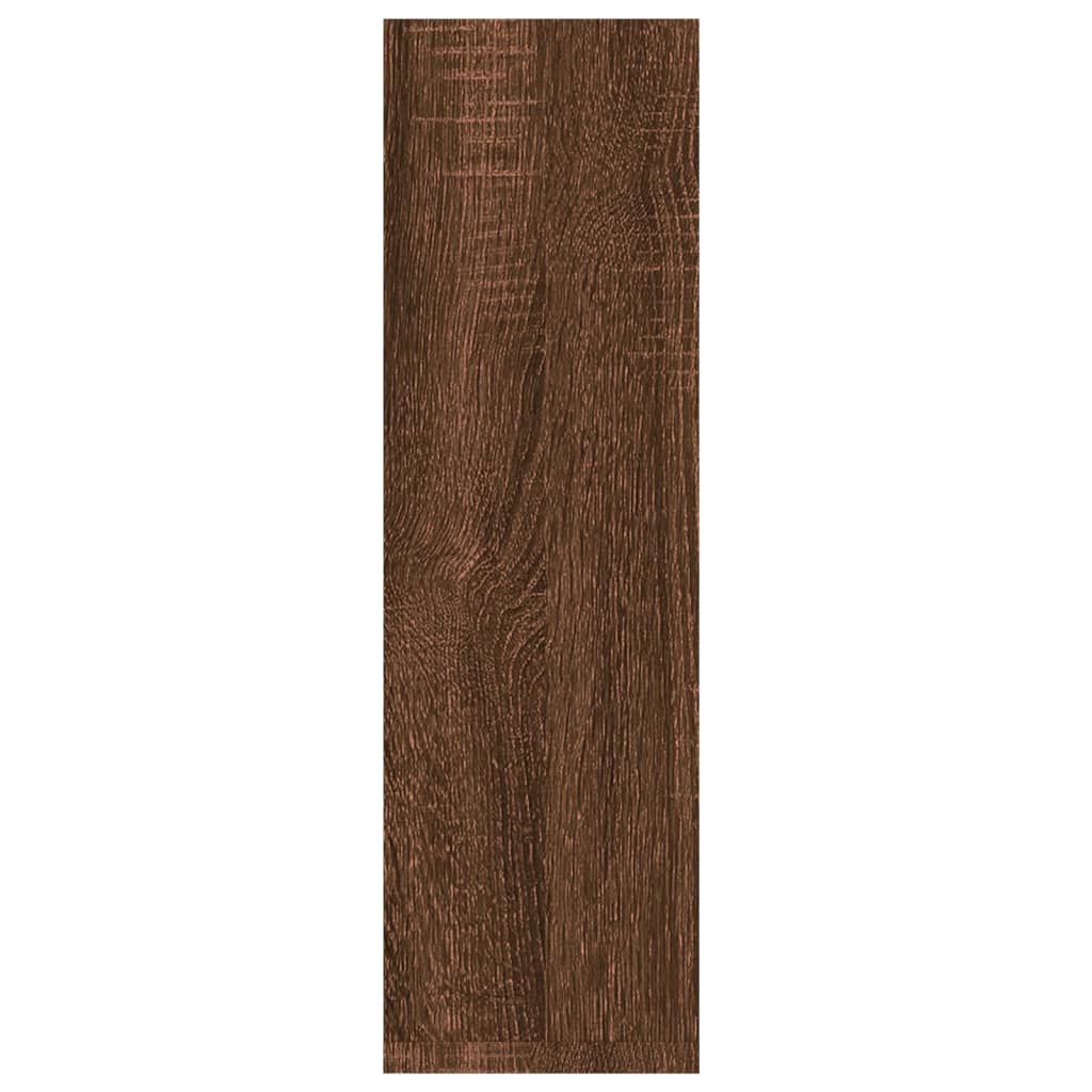 Mensole Parete 2pz Rovere Marrone 50x15x50 cm Legno Multistrato