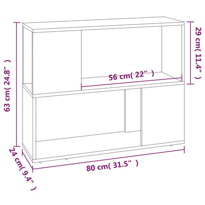 Libreria/Divisorio Grigio Sonoma 80x24x63 cm | homemem39