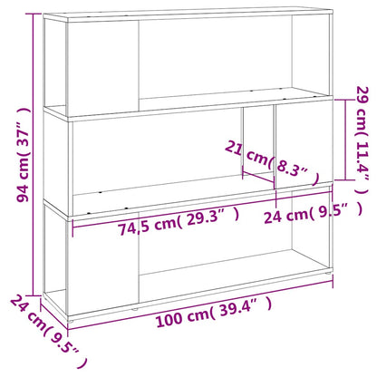 Libreria/Divisorio Rovere Fumo 100x24x94 cm