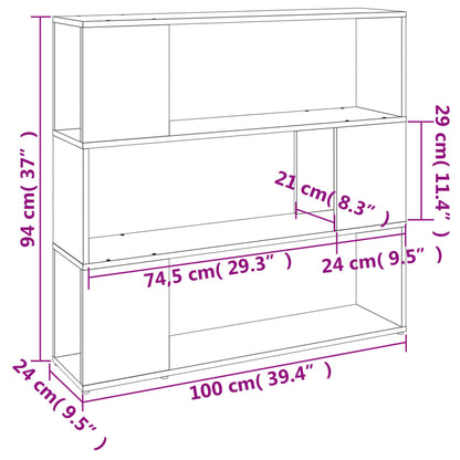 Libreria/Divisorio Grigio Sonoma 100x24x94 cm