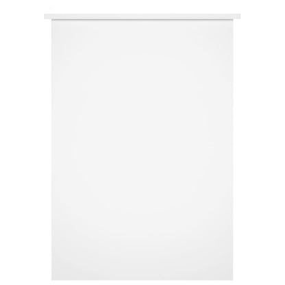 Scrivania Bianco Lucido 100x55x75 cm in Legno Multistrato - homemem39