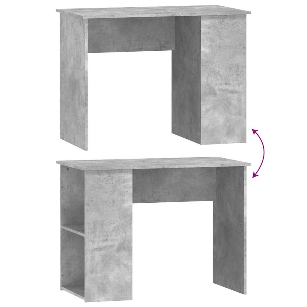 Scrivania Grigio Cemento 100x55x75 cm in Legno Multistrato