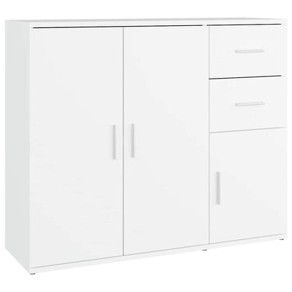 Credenza Bianca 91x29,5x75 cm in Legno Multistrato