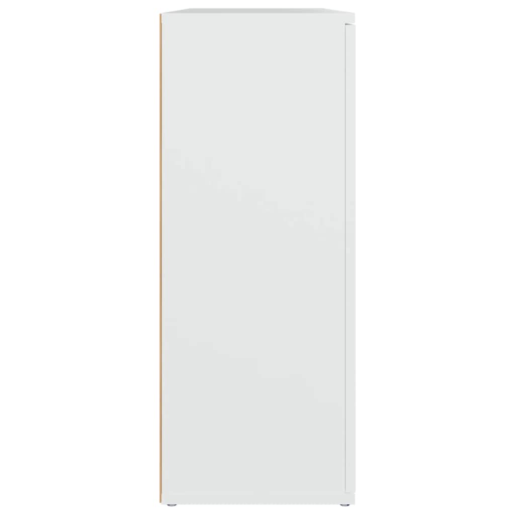 Credenza Bianca 91x29,5x75 cm in Legno Multistrato