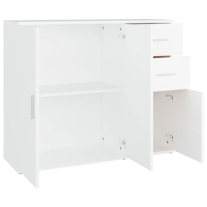Credenza Bianca 91x29,5x75 cm in Legno Multistrato