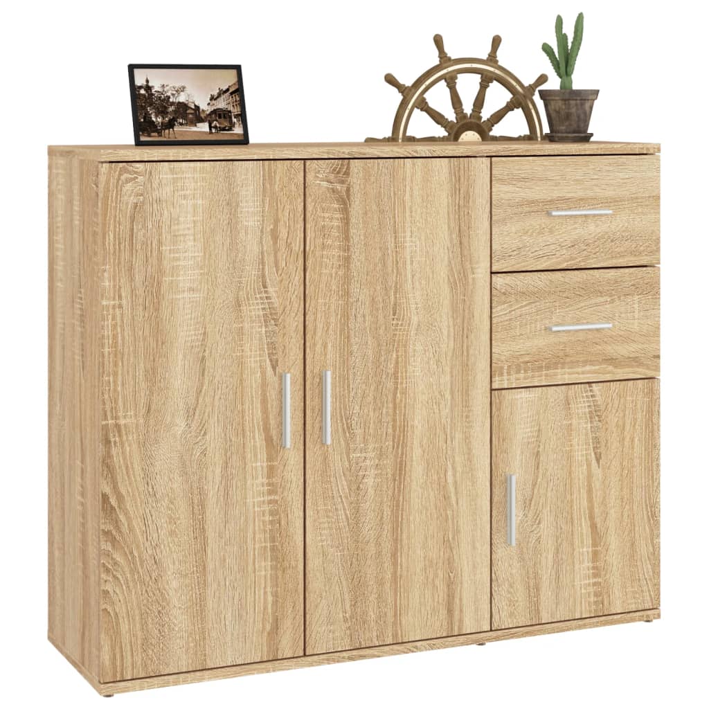 Credenza Rovere Sonoma 91x29,5x75 cm Legno ingegnerizzato