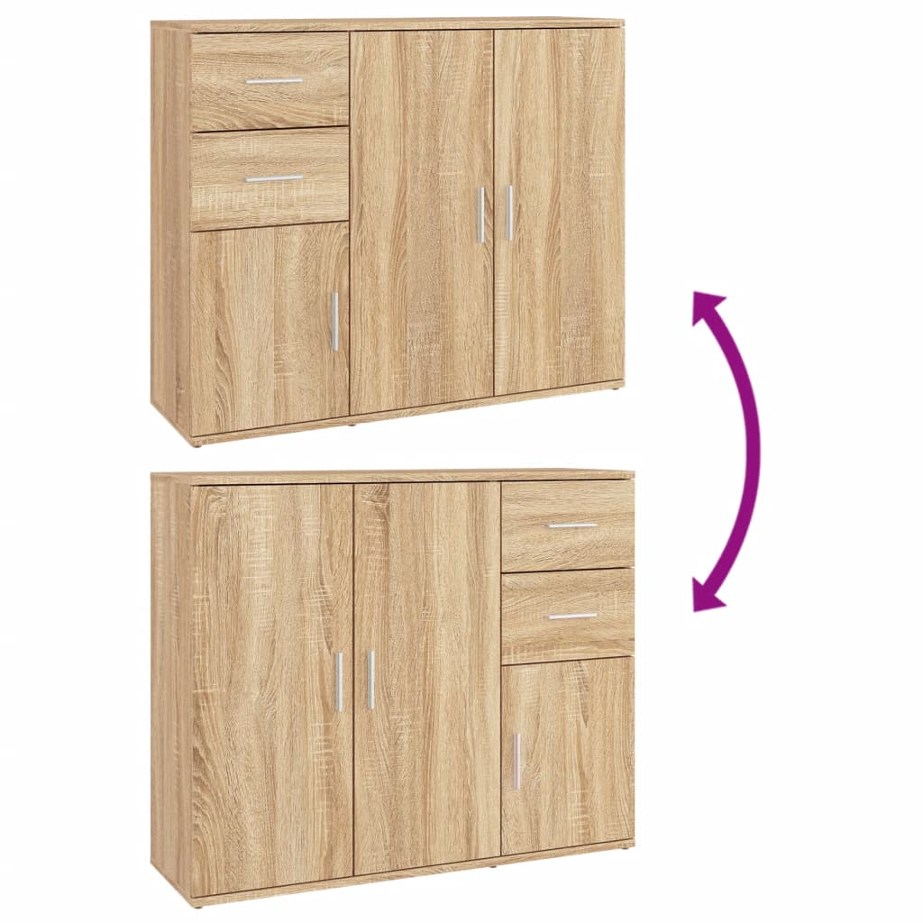 Credenza Rovere Sonoma 91x29,5x75 cm Legno ingegnerizzato