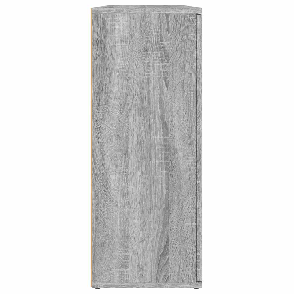 Credenza Grigio Sonoma 91x29,5x75 cm in Legno Multistrato