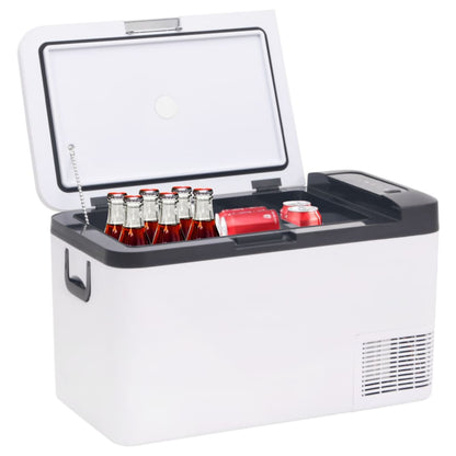 Borsa Frigo con Manico e Adattatore Nera e Bianca 18 L PP e PE | homemem39
