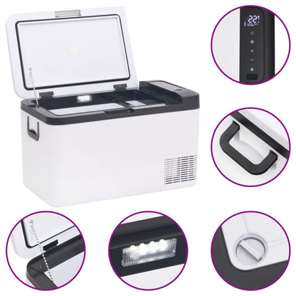 Borsa Frigo con Manico e Adattatore Nera e Bianca 18 L PP e PE | homemem39