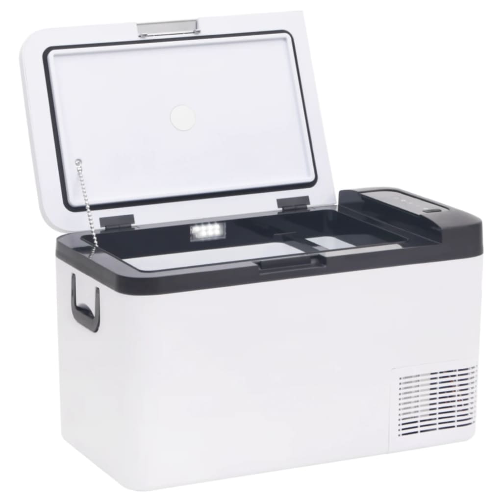 Borsa Frigo con Manico e Adattatore Nera e Bianca 25 L PP e PE | homemem39