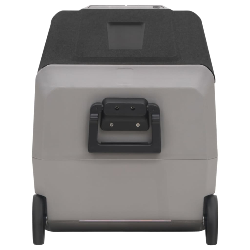 Borsa Frigo con Ruote e Adattatore Nera e Grigia 36 L PP e PE | homemem39