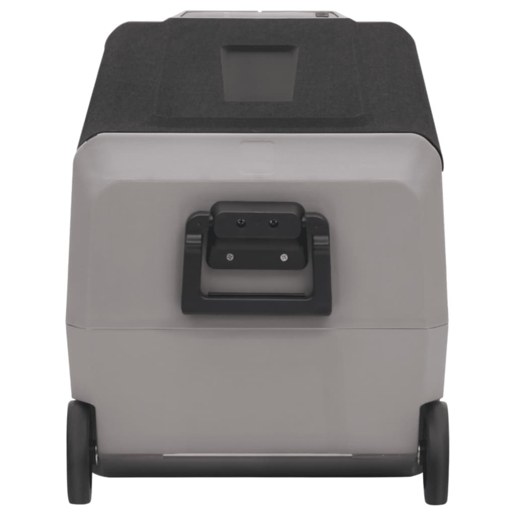 Borsa Frigo con Ruote e Adattatore Nera e Grigia 50 L PP e PE | homemem39