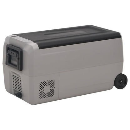 Borsa Frigo con Ruote e Adattatore Nera e Grigia 50 L PP e PE | homemem39