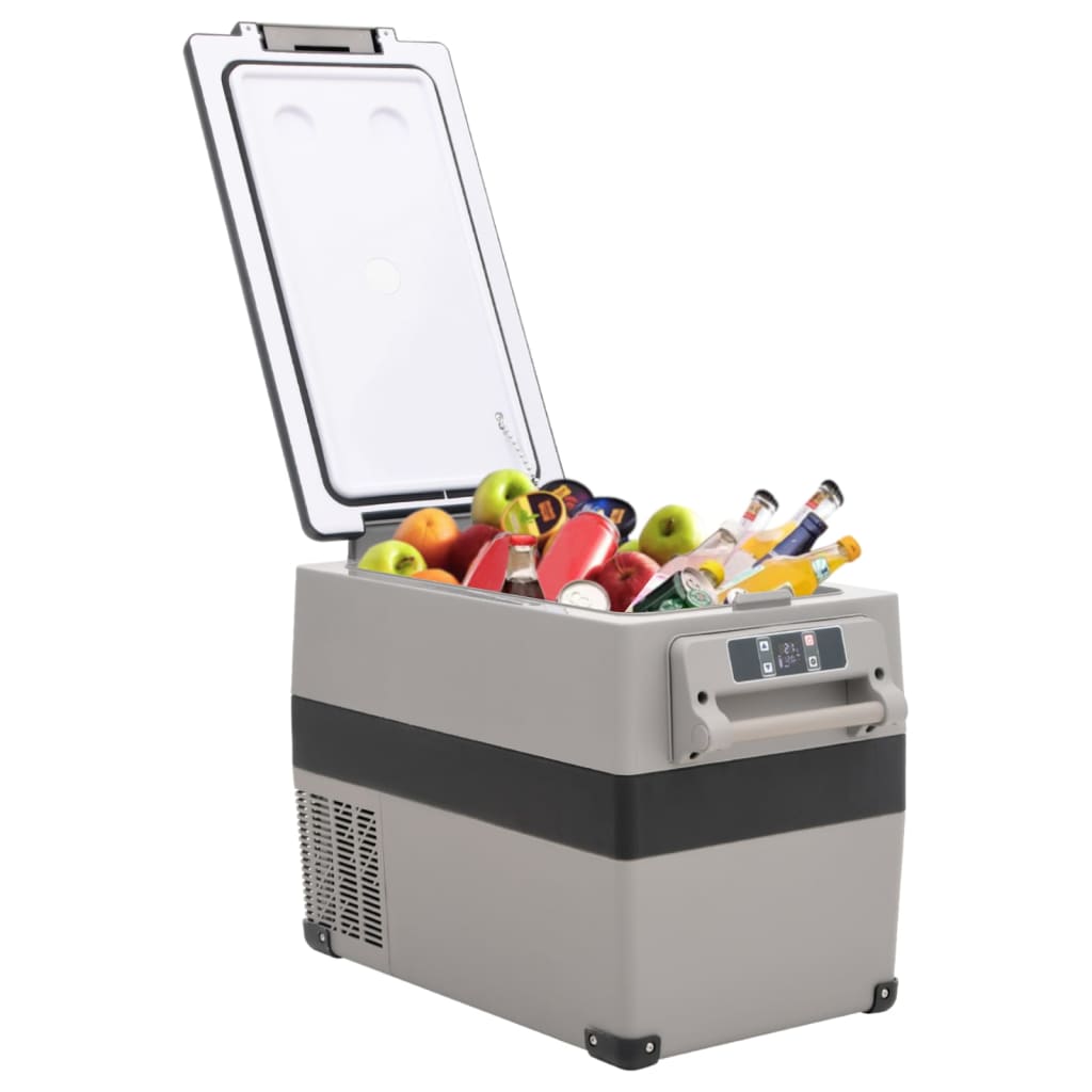 Borsa Frigo con Manico e Adattatore Nera e Bianca 35 L PP e PE | homemem39
