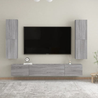 Mobile Porta TV a Parete Grigio Sonoma 30,5x30x110 cm - homemem39