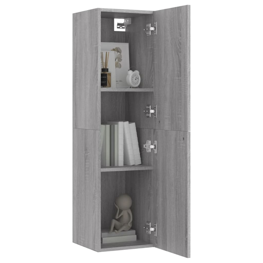 Mobile Porta TV a Parete Grigio Sonoma 30,5x30x110 cm - homemem39