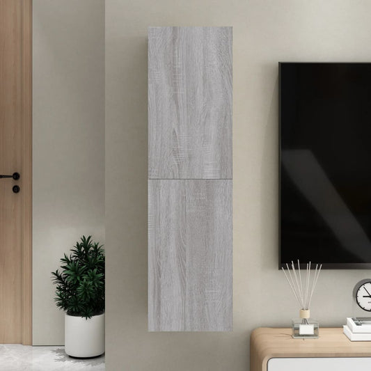 Mobile Porta TV a Parete Grigio Sonoma 30,5x30x110 cm - homemem39