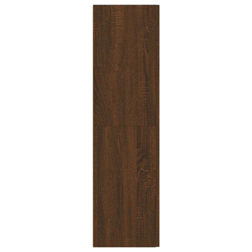 Mobile Porta TV a Parete Rovere Marrone 30,5x30x110 cm - homemem39