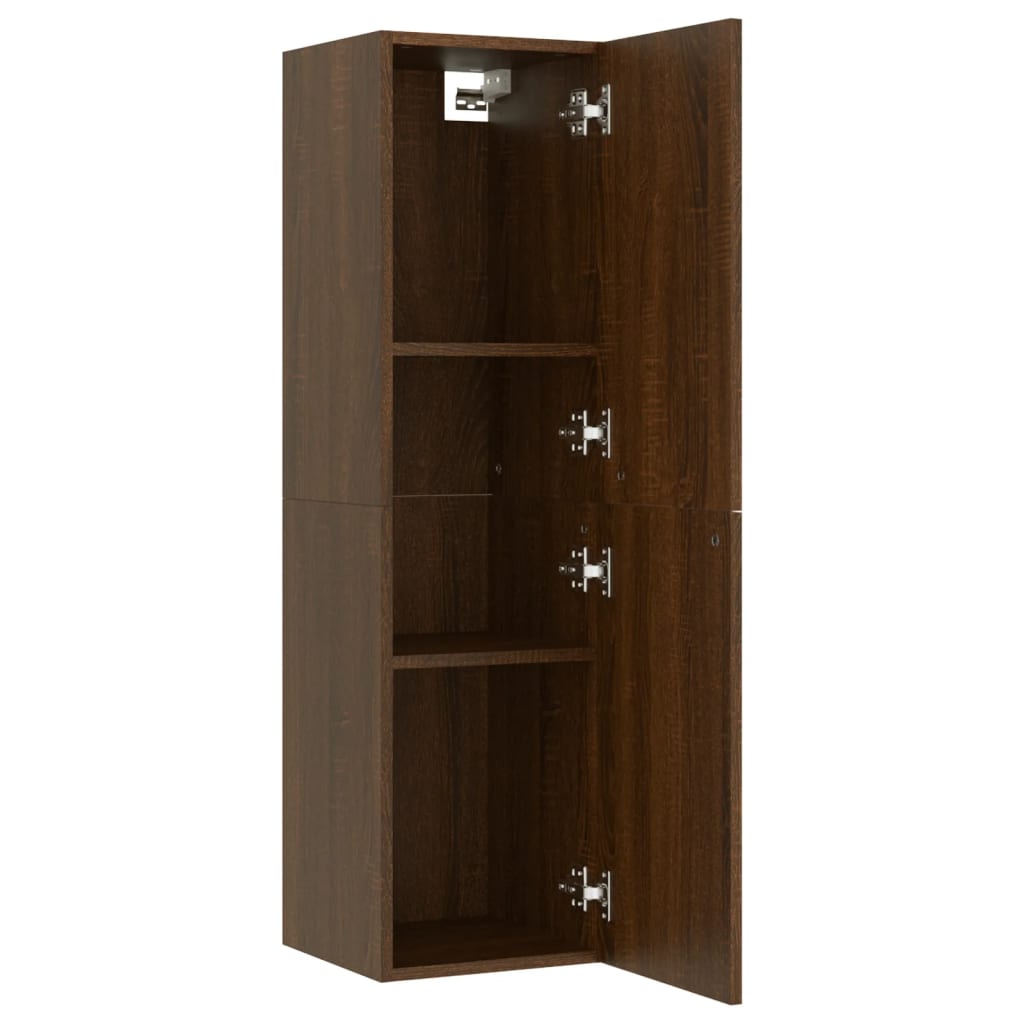 Mobile Porta TV a Parete Rovere Marrone 30,5x30x110 cm - homemem39
