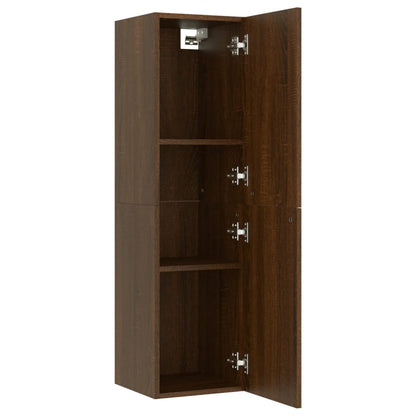 Mobile Porta TV a Parete Rovere Marrone 30,5x30x110 cm - homemem39