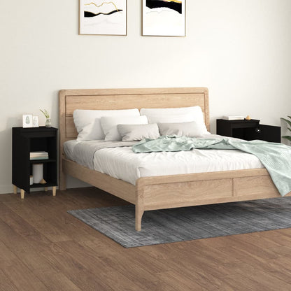 Comodini 2 pz Neri 40x35x70 cm in Legno Multistrato - homemem39