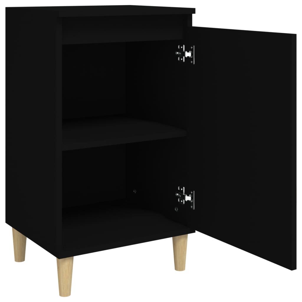 Comodini 2 pz Neri 40x35x70 cm in Legno Multistrato - homemem39