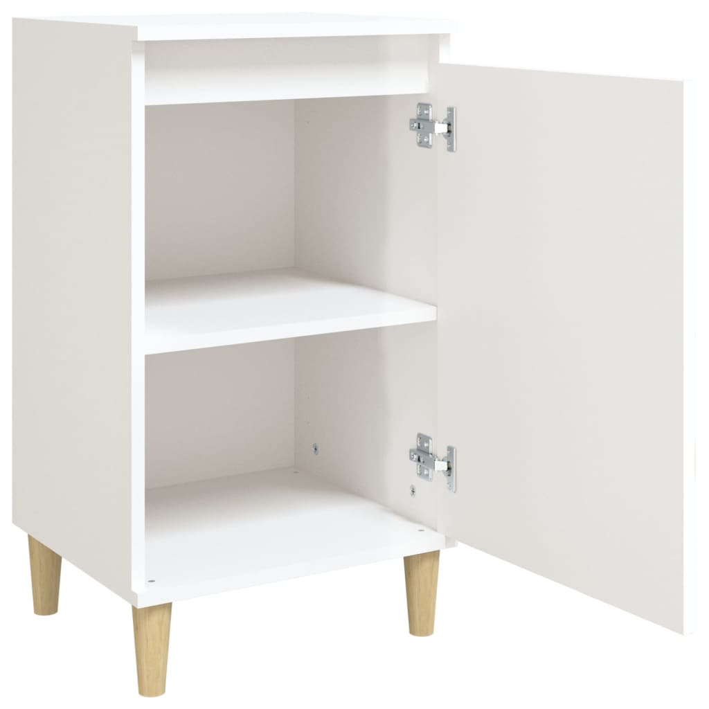 Comodini 2 pz Bianco Lucido 40x35x70 cm in Legno Multistrato - homemem39