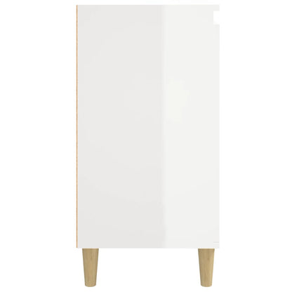 Comodini 2 pz Bianco Lucido 40x35x70 cm in Legno Multistrato - homemem39