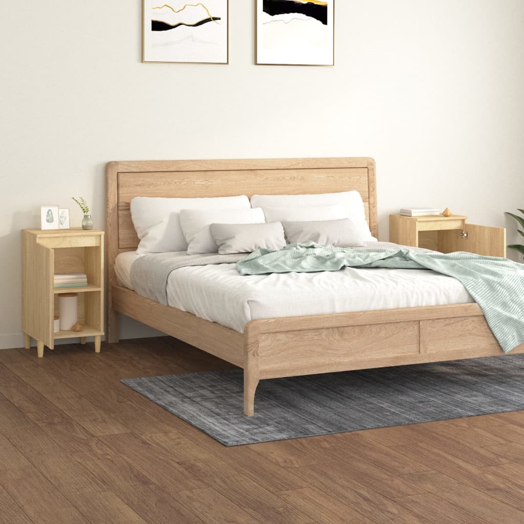 Comodini 2 pz Rovere Sonoma 40x35x70 cm in Legno Multistrato - homemem39