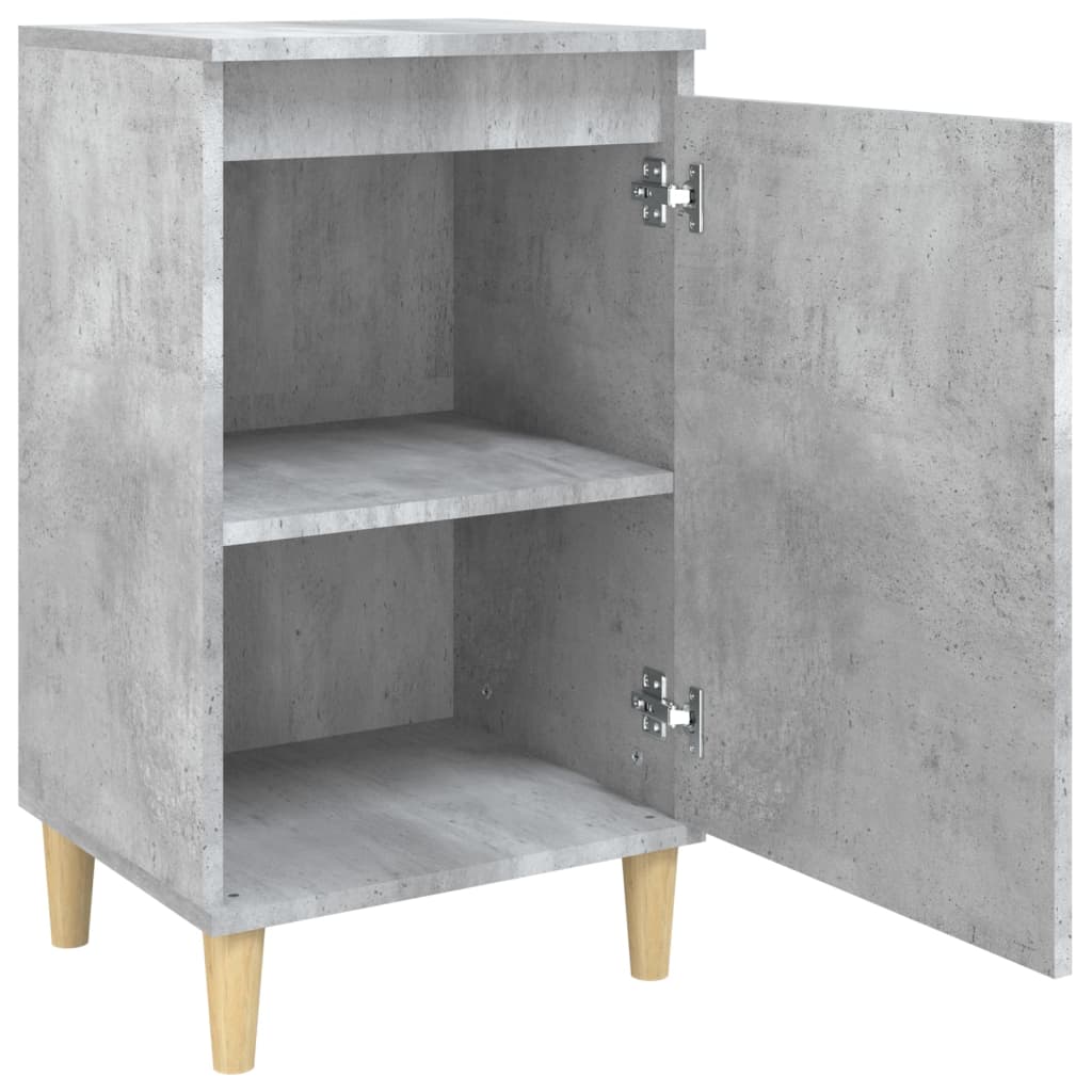Comodino Grigio Cemento 40x35x70 cm in Legno Multistrato - homemem39