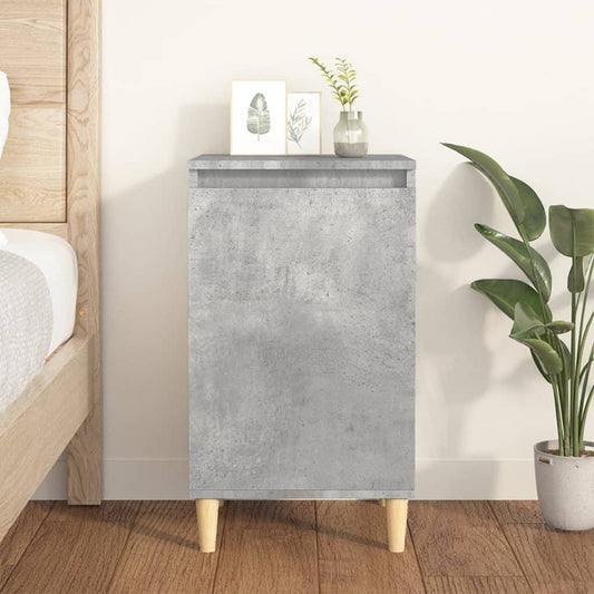 Comodino Grigio Cemento 40x35x70 cm in Legno Multistrato - homemem39