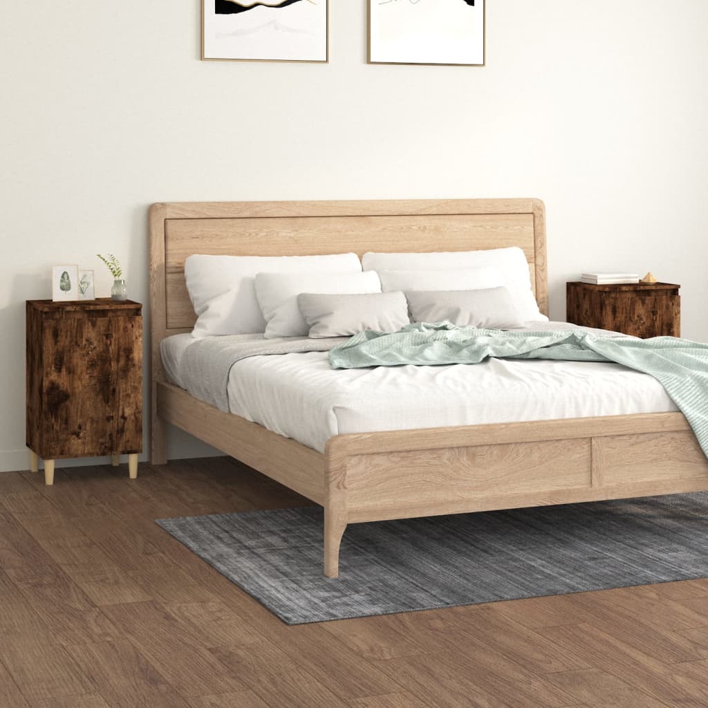 Comodini 2 pz Rovere Fumo 40x35x70 cm in Legno Multistrato - homemem39