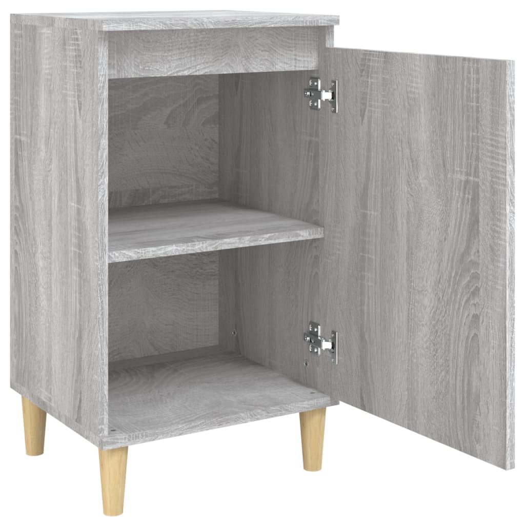Comodino Grigio Sonoma 40x35x70 cm in Legno Multistrato - homemem39