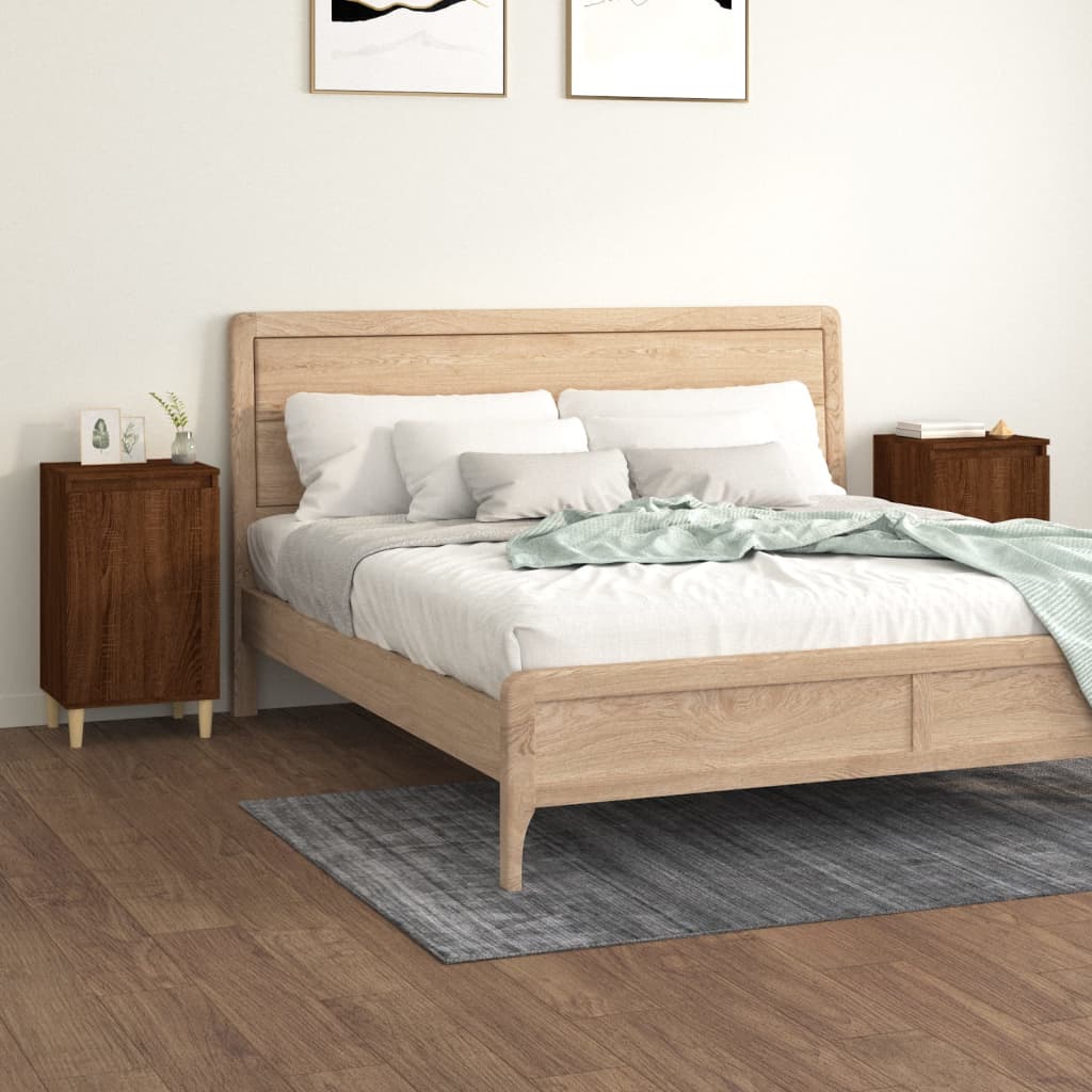 Comodini 2 pz Rovere Marrone 40x35x70 cm in Legno Multistrato - homemem39