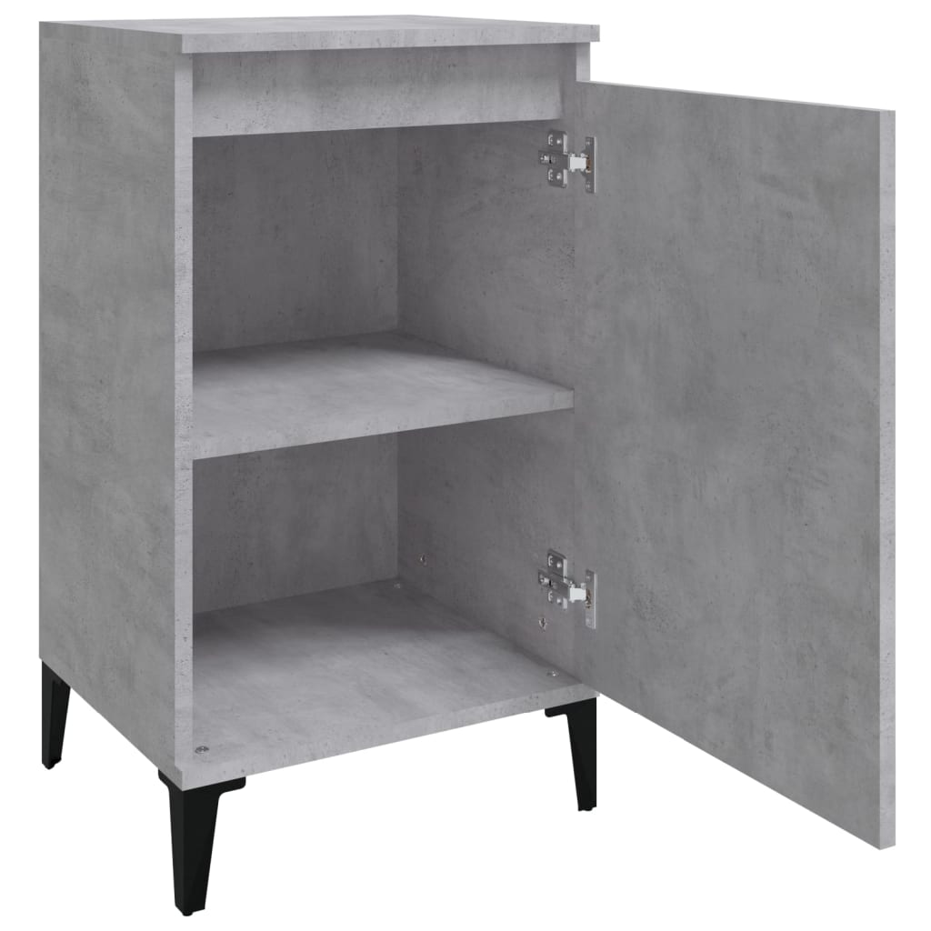 Comodini 2 pz Grigio Cemento 40x35x70 cm in Legno Multistrato - homemem39