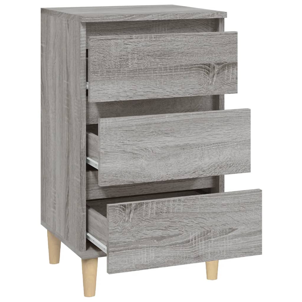 Comodino Grigio Sonoma 40x35x70 cm in Legno Multistrato - homemem39
