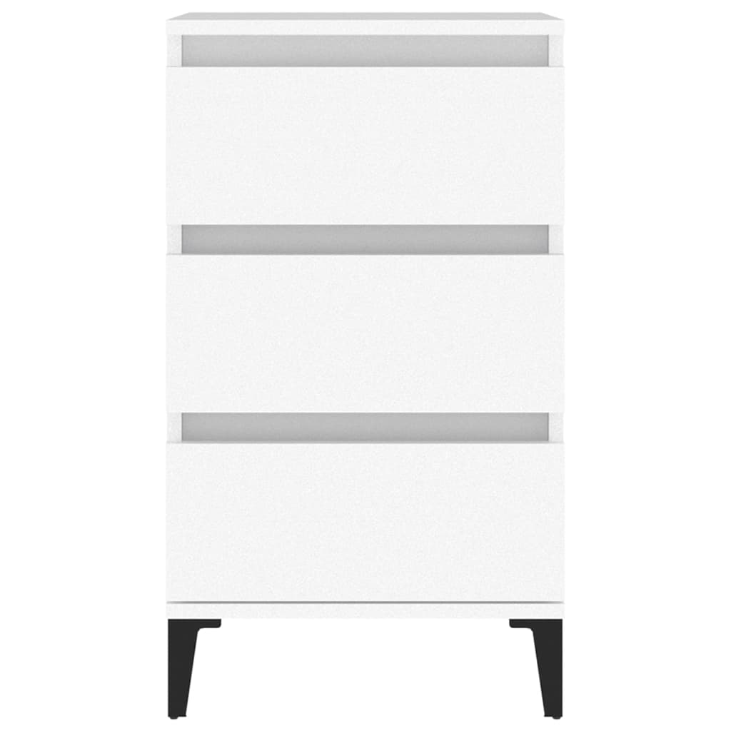 Comodino Bianco 40x35x70 cm in Legno Multistrato - homemem39