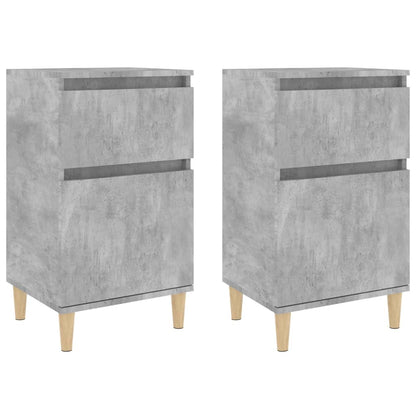 Comodini 2 pz Grigio Cemento 40x35x70 cm - homemem39