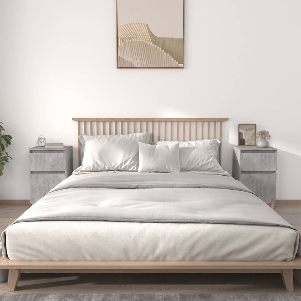 Comodini 2 pz Grigio Cemento 40x35x70 cm - homemem39