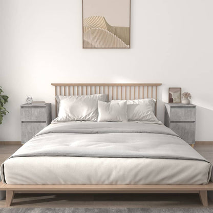 Comodini 2 pz Grigio Cemento 40x35x70 cm - homemem39