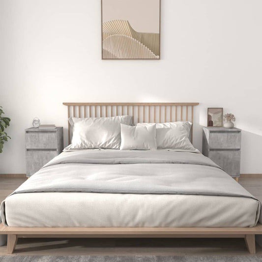 Comodini 2 pz Grigio Cemento 40x35x70 cm - homemem39