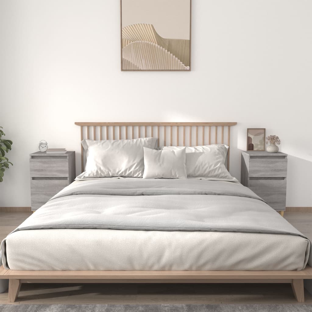 Comodini 2 pz Grigio Sonoma 40x35x70 cm - homemem39