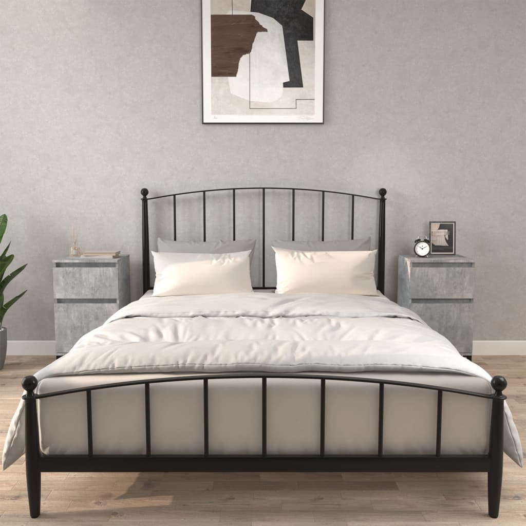 Comodini 2 pz Grigio Cemento 40x35x70 cm - homemem39