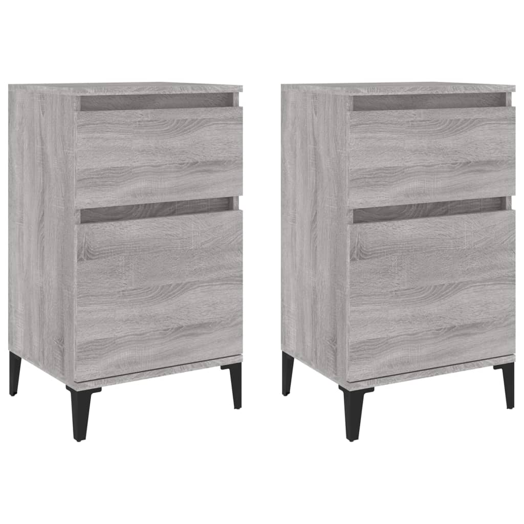 Comodini 2 pz Grigio Sonoma 40x35x70 cm - homemem39